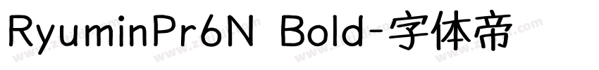 RyuminPr6N Bold字体转换